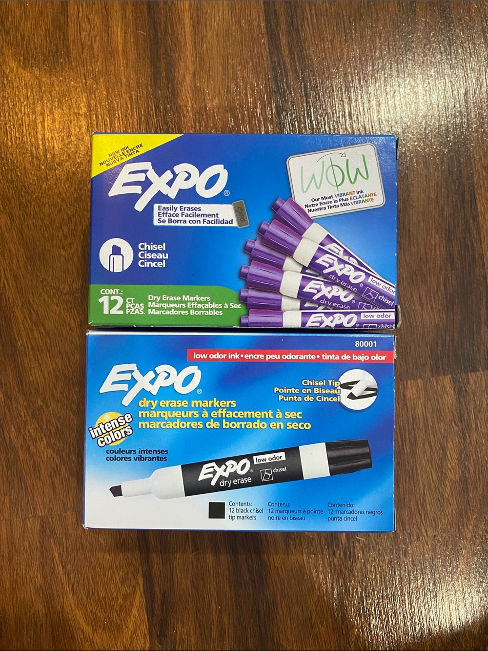 🆕 Expo Dry Erase Markers 2 Packs Purple & Black 24 Count Bundle BRAND NEW 📚